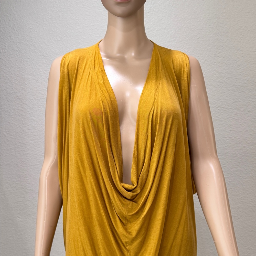 Alexander McQueen Gold Draped Blouse